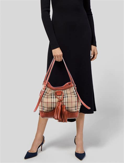 burberry haymarket check tote with tassel|buy Burberry haymarket check tote.